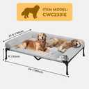 Veehoo Orthopedic Elevated Dog Bed with Fluffy Plush Bolster Cushion, Indoor Raised Dog Beds for Large Dogs, Soft Pet Sofa Cot with Removable Washable Mat, No-Slip Feet, 59 x 37 inches, Grey