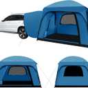 SUV Tent, Dual Mode (Party & Privacy), Heavy-Duty Oxford Fabric, Sturdy Metal Frame, Quick Connect Setup for SUV/Jeep/Truck with Cap, All-Season Waterproof Camping Shelter (Blue)