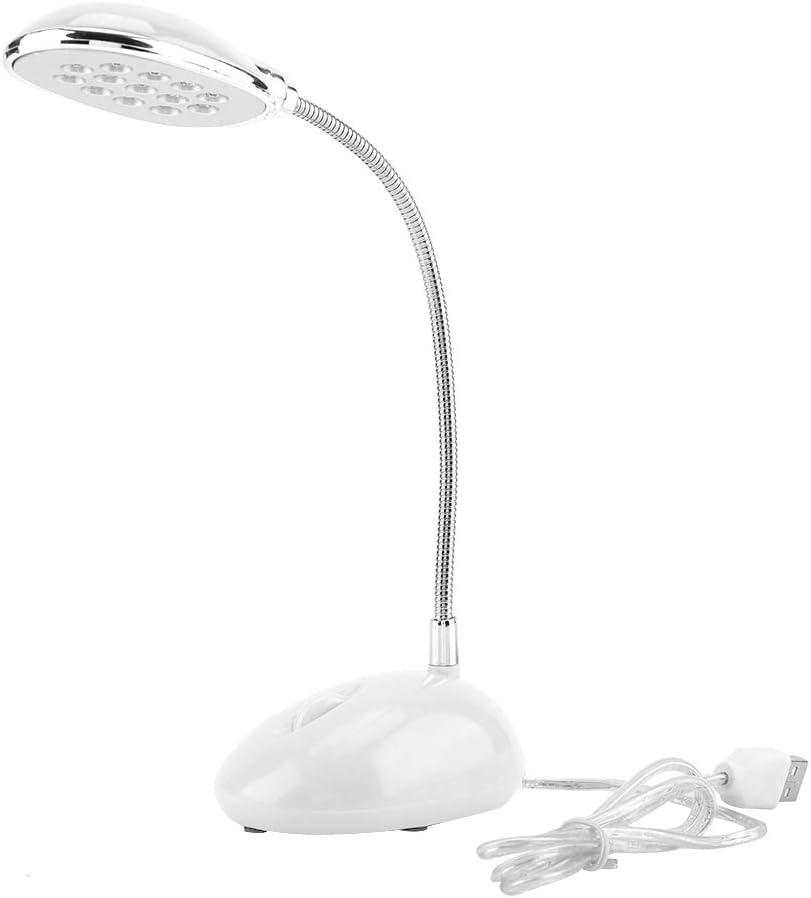 Marhynchus 13 LED Table Lamp, Eye Reading Light Flexible USB Desk Light for Laptop, Desktop PC (White)