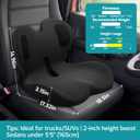 Trucker Seat Cushion, Car Seat Cushions with Lumbar Support Pillow, Ergonomic L-Shaped Orthopedic Memory Foam Pad for Long Driving Back Pain Sciatica Relief, Drivers Office Workers (Black+ Gray)