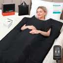Infrared Sauna Blanket for Home: Extra Large Portable Sauna Blanket withFull Body Detox Wrap & Deep Heat Relaxation - Adjustable 86-176°F Far Infrared Therapy 20-60 Min Timer 74.8 x 35.5Inch