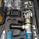 Electric Hydraulic Cable Lug Crimping Tool, 8 AWG to 500 MCM Terminal, Cable, Wire Electric Crimper Tool Kit, Battery Crimp Tool Kits with 11 Dies