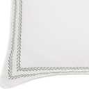 Laura Ashley - Euro Shams, 100% Smooth Cotton with Envelope Closure, Throw Pillow Cover for Bed or Couch, Oeko-Tex Certified, Set of 2 (Stitched Vine Leaf Grey, 26" x 26")