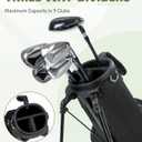 Golf Stand Bag, 3 Way Lightweight Par 3 Golf Bag Dividers Fits Up to 9 Clubs, Easy to Carry Pitch n Putt Golf Bag for Driving Range and Executive Courses