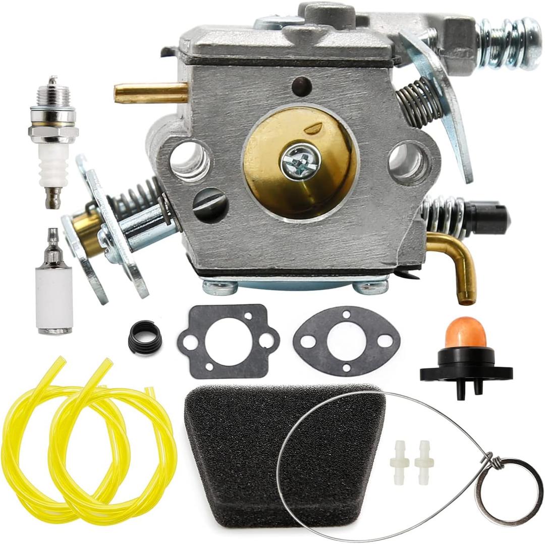 530069703 545081885 Carburetor Replacement for C1U-W8 C1U-W14 WT-89 WT-600 WT-624 WT-625 WT-891 Replacement for Poulan 1950 2050 2150 2250 2375 2550 w/Spark Plug
