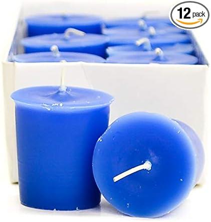 Votive Candles for Wedding/Dinner, Holiday Event, Home Decoration, 12 to 15 Hours,1.75 in. Diameter x 2 in. Tall, 12 per Box, Blueberry Cobbler