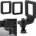 Anti Rattle Hitch Clamp 2 Inch & 2.5 Inch Heavy Duty Steel Hitch Tightener Stabilizer with 2 Rubber Silencer Pads, Trailer Hitch Stabilizer & Receiver Accessories, Matte Black