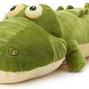 Crocodile Big Hugging Pillow, Soft Alligator Plush Stuffed Animal Toy Gifts for Kids, Birthday, Christmas 25.6"