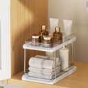 Delamu 2-Tier Bathroom Under Sink Organizers and Storage, Pull Out Cabinet Drawers with Anti-Slip Design, Multi-Purpose Storage for Kitchen, Pantry, Bathroom & Home Organization, White, 1 Pack