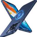 TORRAS Magnetic Slim-Fit for iPhone 15 Pro Max Case, Ultra-Thin 15 ProMax Phone Case Compatible with MagSafe, Lightweight Anti-Scratch Matte Hard Phone 15 ProMax Case 6.7 inch OriginFit, Navy Blue