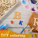 Blulu 260 Pcs 1 Inches and 2 Inches Wooden Alphabet Letters Bulk Unfinished Wood Alphabet Letters for Craft DIY Natural Blank ABCs Cutouts for Spelling Learning Painting Craft Project Home Wall Decor