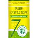 Pure Castile Soap - No Palm Oil, GMO-Free - Gentle Liquid Soap For Sensitive Skin & Baby Wash - All Natural Vegan Formula with Organic Carrier Oils (8 Fl Oz, An Unscented)