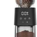 Burr Coffee Grinder Electric, Adjustable Burr Mill with 30 Grinding Settings, Coffee Bean Grinder with Touchscreen, 2-12 Cups (Black)