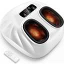 RENPHO Foot Massager Machine with Heat [2026 Upgraded], Shiatsu Foot Massager for Plantar Fasciitis, Valentines Day Gifts for Men Women Mom Dad, FSA Eligible HSA Store Eligible, Up to Size 14,  WH