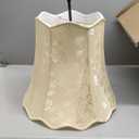 Aspen Creative 34067 Transitional Scallop Bell Shape Spider Construction Lamp Shade in Ivory, 16" wide (10" x 16" x 15")