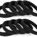 100PCS Large Cotton Ponytail Holders, Seamless Hair Ties, Elastics Hair Bands No Damage for Thick, Heavy and Curly Hair, 2 Inch Diameter by BAOLI