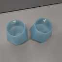 Wine2Go Diamond Silcone Wine Glasses 2 Count Blue 9 oz.