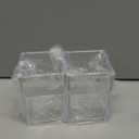 2 Pack Clear Acrylic Pencil Pen Holder Cup,Desk Accessories Holder,Makeup Brush Storage Organizer,Modern Design Desktop Stationery Organizer for Office School Home Supplies,2.6x 2.6x 4 inches