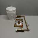 Bathroom Light Fixtures Over Mirror,Brush Brass Vintage Wall Sconces, 2-Light Bathroom Vanity Light With Flared White Fabric Lampshade For Bedroom,Living Room,Hallway,Foyer,Hardwired, E12 Base