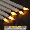 20 Pack Flameless Taper Candles with 2 Remote, Flickering LED Taper Candles Battery Operated Realistic Ivory Faux Wax Candlesticks Light for Wedding Thanksgiving Christmas Party Valentines Decorations