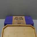 Bamboo Hot Tub Tray Table, Waterproof, UV-Coated Side Table Caddy with Anti-Slip Backing for Drinks, and Essentials, 17" x 7.5"