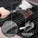 Grill Brush and Scraper Bristle Free Safe BBQ Brush for Grill 18'' Stainless Grill Grate Cleaner - Safe Grill Accessories for Porcelain/Weber Gas/Charcoal Grill Gifts for Grill Wizard