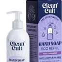 Bundle of Cleancult - Liquid Hand Soap Refills - Wild Lavender - 32 oz/1 Pack + Moisturizing Liquid Hand Soap - Refillable Aluminum Bottle - 12 oz
