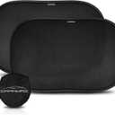CARAMAZ Car Window Shade for Baby with Certified UV-Protection 2 Pack - 20"x12" (Black)