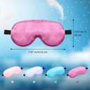BBTO 4 Pcs Silk Sleep Eye Masks Smooth Soft Satin Eye Covers with Adjustable Strap Blindfold for Sleeping Blocking Out Lights Travel Relaxation (Purple, Pink, Sky Blue, Taro Color)