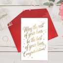 6 x NewEleven Engagement Gifts For Couples - Happy Wedding Cards For Bride And Groom - Romantic Present, Congratulation Wedding Gifts From Friend, Family - Greeting Card (May The Rest)