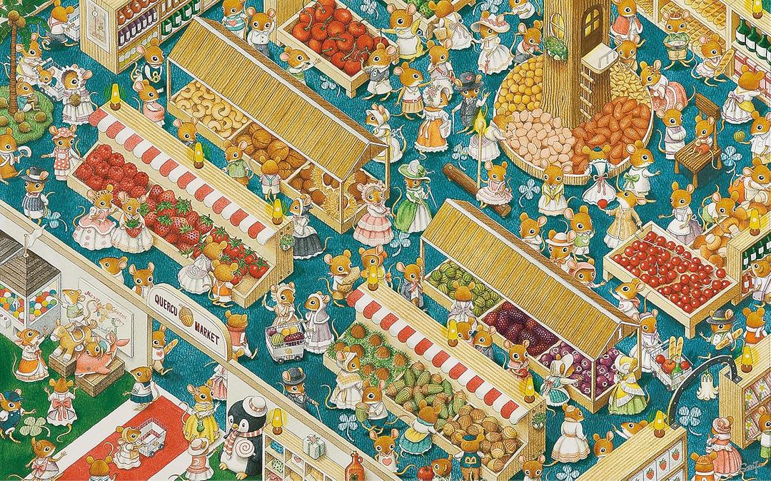 Pintoo Jigsaw Puzzles 4000 Piece for Adults - Smart - The Market Beautiful Plastic Puzzle for Home Decor Zero Dust Easy Storage [H1776]