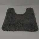 OLANLY Toilet Rugs U-Shaped 20x20, Extra Soft Absorbent Chenille Contour Bathroom Rugs for Toilet, Dry Quickly, Machine Washable, Non-Slip Bath Mat, Grey