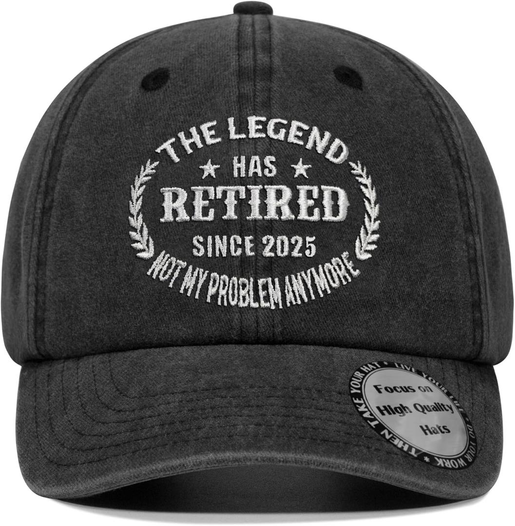Retirement Gifts for Men Women 2025, Best Personalized Funny Retired Ideas Gifts (Black - 001)