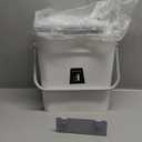 LALASTAR Small Can with Lid, Kitchen Compost Bin for Countertop or Under Sink, Plastic Hanging Waste Basket for RV/Office/Bedroom/Dorm, Mountable, 9L/2.4 Gal, White