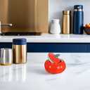 UPKOCH Pumpkin Bowl with Lid Ceramic Soup Bowl 5 Fl Oz Mini Pumpkin Dish for Thanksgiving Candy Sugar Desserts and Seasonal Tableware Set of 4