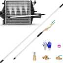 40" & 24" Radiator Cleaning Wand 2-Piece Set, 4500 PSI Stainless Steel Radiator Cleaner with Dual Water/Air Blow Gun Adapter & Quick Connector for Cars, Trucks, RVs, Heavy Equipment