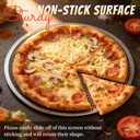 Honeydak 7-Slot Folding Pizza Pan Rack with 7 14-Inch Pizza Baking Screens for Compact Convenient and Easy Storage, Home Restaurant