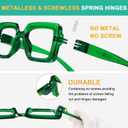 Eyekepper Women's Reading Glasses Metalless Screwless Spring Hinges 6 Pack Ladies Oversized Square Thick Frame Readers +1.50