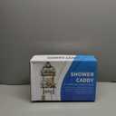 Shower Caddy Hanging 3 Tier with Two Movable Baskets, Grey Shower Caddy with Hooks for Towels, Sponge and More