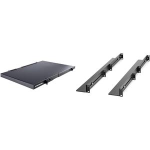 StarTech.com 1U 4-Post Adjustable Server Rack Mount Shelf - 330lbs(150 kg) & 1U 19 inch Server Rack Rails - 24-36 inch Adjustable Depth