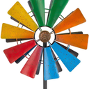 Stargarden Wind Spinners Outdoor, 13.4 Inch Kinetic Pinwheels, Colorful Metal Garden Spinners Double Windmill for Yard, Lawn, Patio