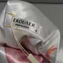 Ekouaer Satin Pajama for Women Short Sleeve Silky Pj Short Set Bow Front Tie Up Loungewear Sleepwear,Small