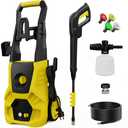 Electric Pressure Washer 5000 PSI 3.0 GPM High Power Washer with 4 Nozzles, 35FT Power Cord, Cleaning Machine with Foam Cannon for Cars Fences Driveways Patios Home Cleaning