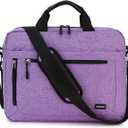 RAVUO Laptop Bag for Women, 15.6 inch Lightweight Shoulder Bag Water Resistant Shockproof Laptop Sleeve Case Business Briefcase with Shoulder Strap Purple