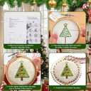 kjsdsss Hand Embroidery Christmas Ornaments Kit, Christmas Embroidery Kit, Embroidery Kit ChristmasOrnaments, ChristmasEmbroidery Kits for Adults Beginners (12 Pcs Colorful Set)