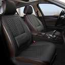 Black Panther Car Seats Covers, 1 Pair Universal Sideless Driver Seat Protectors, with Lumbar Support and Headrest Cover (Black)