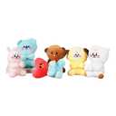 BTS Bt21 Pack of 6 Stuffed Toys - Adorable Plushies for Fans of All Ages - Complete Collectible Set Featuring Your Favorite Members