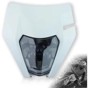 Headlight Head Lamp Light Fairing Mask Day Running Light For ATV Scooters Dirt Pit Bike Enduro (White+Cold White DRL)