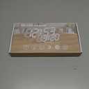 Deeyaple LED Clock, 3D Digital Wall & Desk Alarm Clock with Snooze, Dimmable Display, Time Memory, 12/24H Date & Temperature, Remote Control Night Light for Bedroom, Office, Kitchen, Home (White)