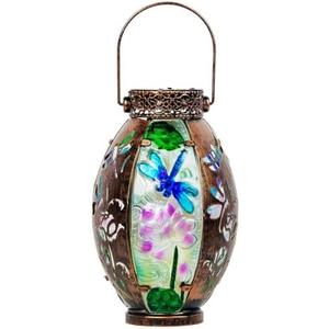 VEWOGARDEN Dragonfly Solar Lanterns Outdoor Waterproof Hanging Solar Lantern Decorative Outdoor LED Lantern Lights for Patio Yard Table Garden Decor